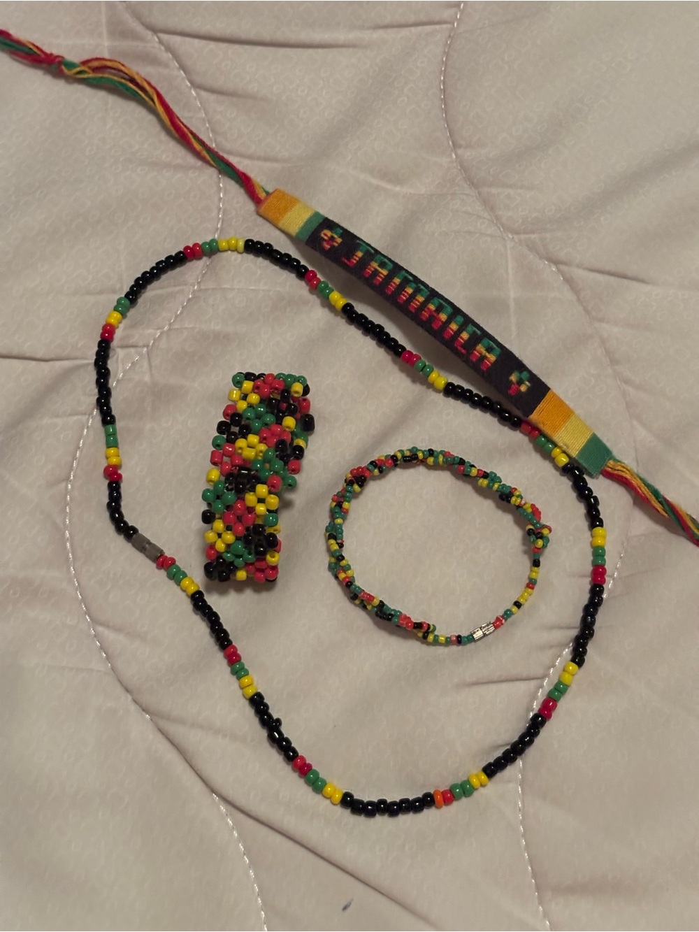 From Jamaica- bundle of bracelets and necklaces